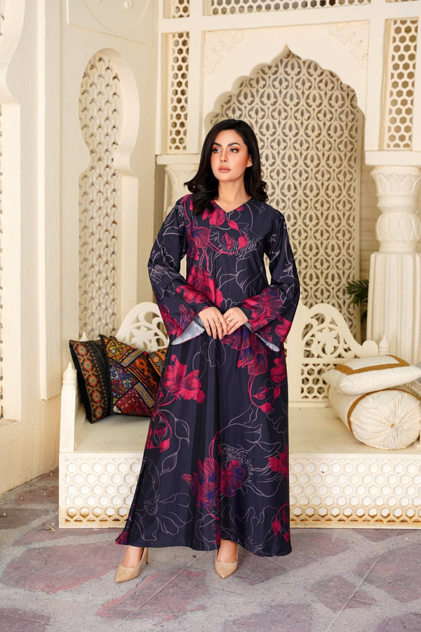 Gracie: Onyx and Ruby Red Long Maxi - 370