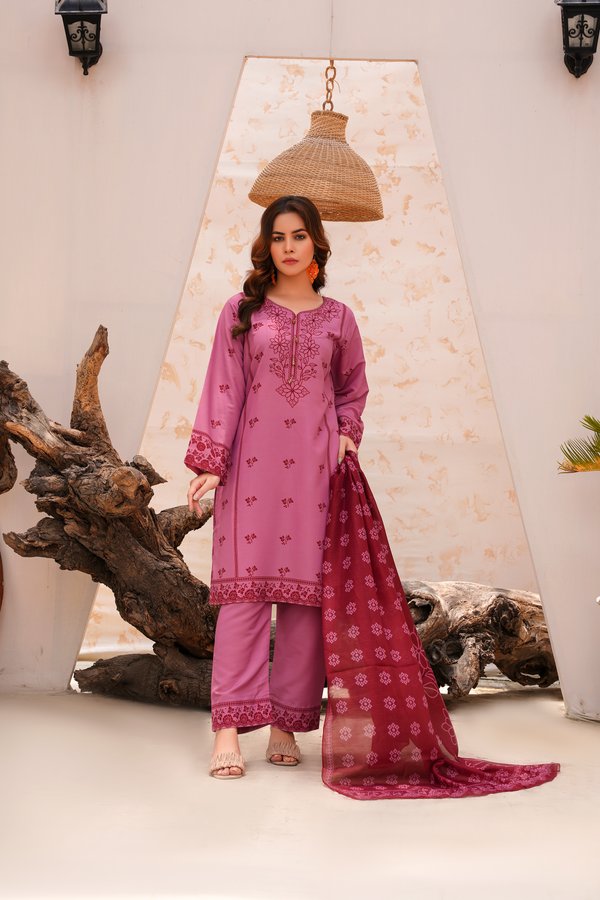 Rogue Pink Premium Lawn Ready To Wear - 413